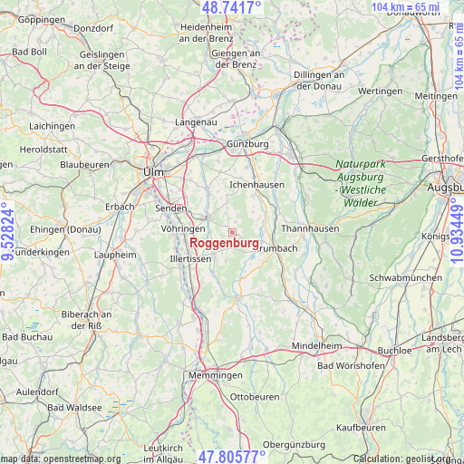 Roggenburg on map