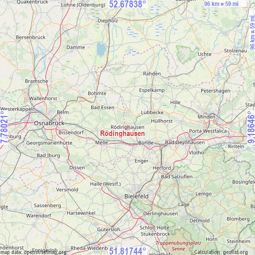 Rödinghausen on map