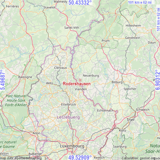Rodershausen on map