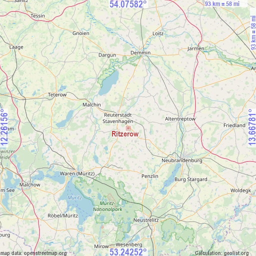 Ritzerow on map