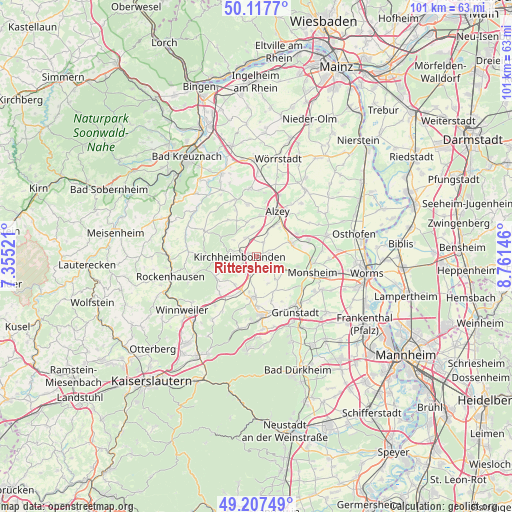 Rittersheim on map