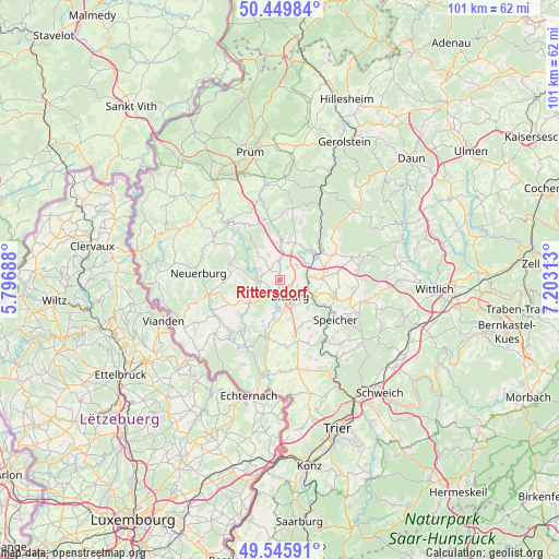 Rittersdorf on map