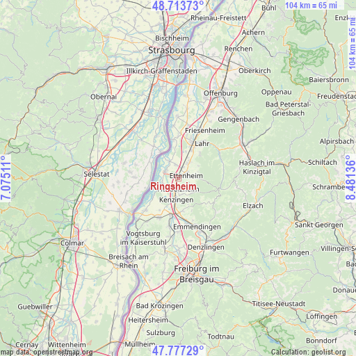 Ringsheim on map
