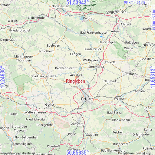 Ringleben on map