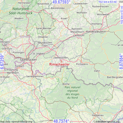 Rimschweiler on map