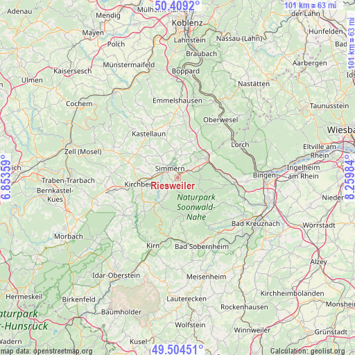 Riesweiler on map