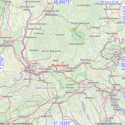 Rickenbach on map