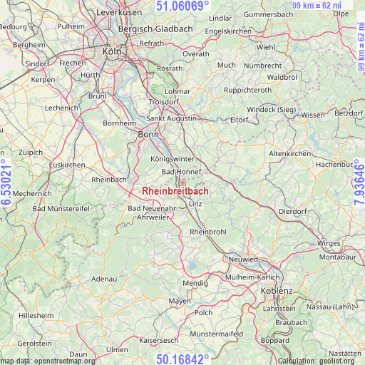 Rheinbreitbach on map