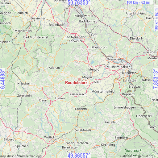 Reudelsterz on map