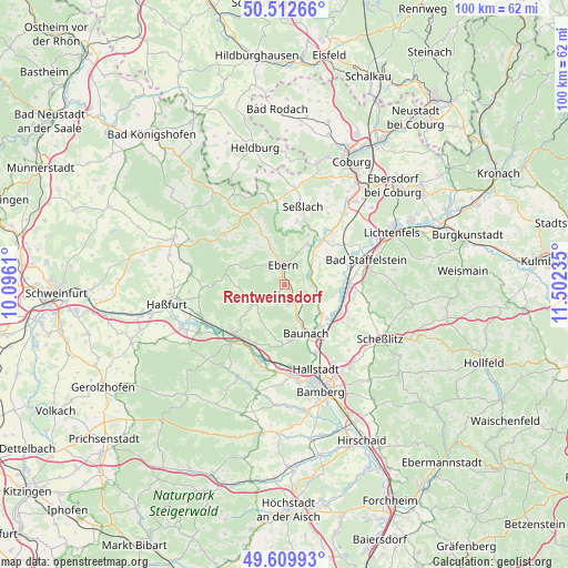 Rentweinsdorf on map