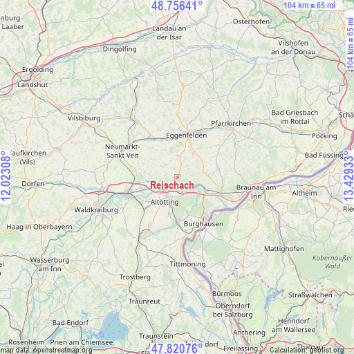 Reischach on map