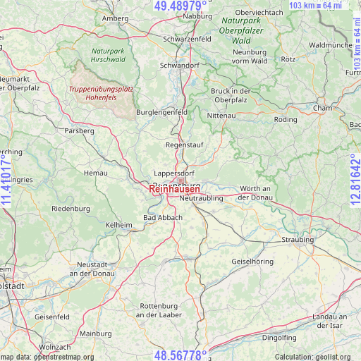 Reinhausen on map