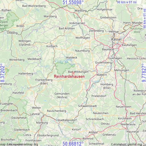 Reinhardshausen on map