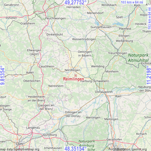 Reimlingen on map