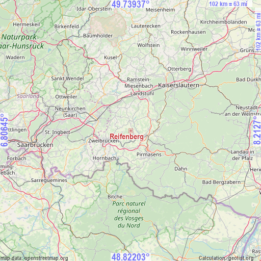 Reifenberg on map