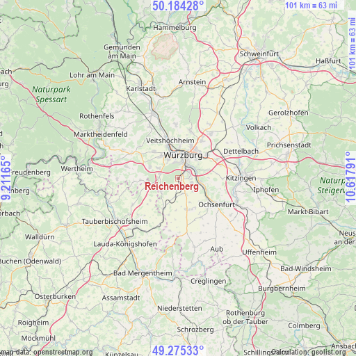 Reichenberg on map