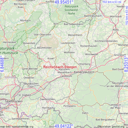 Reichenbach-Steegen on map