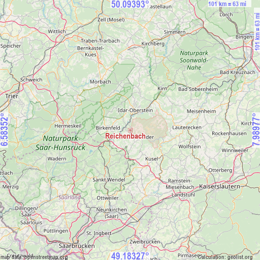 Reichenbach on map