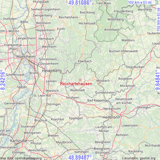 Reichartshausen on map
