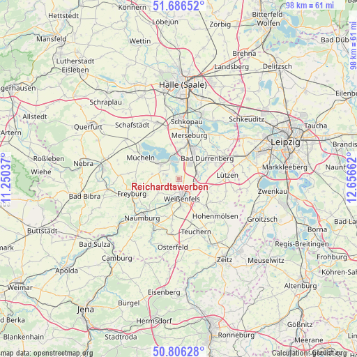 Reichardtswerben on map