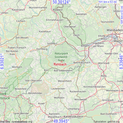 Rehbach on map