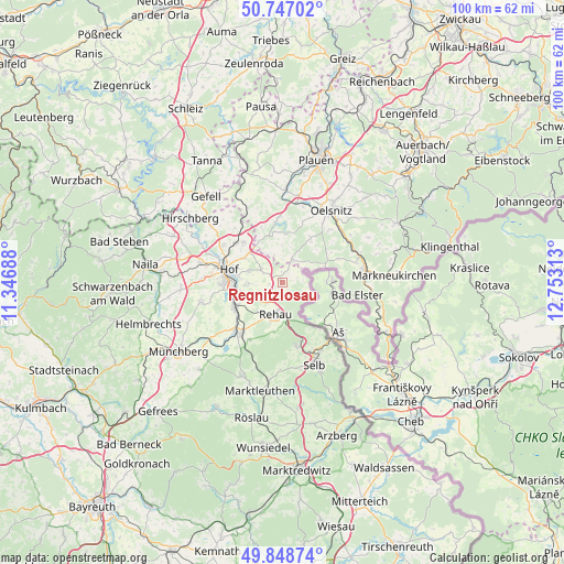 Regnitzlosau on map