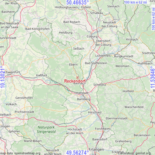 Reckendorf on map