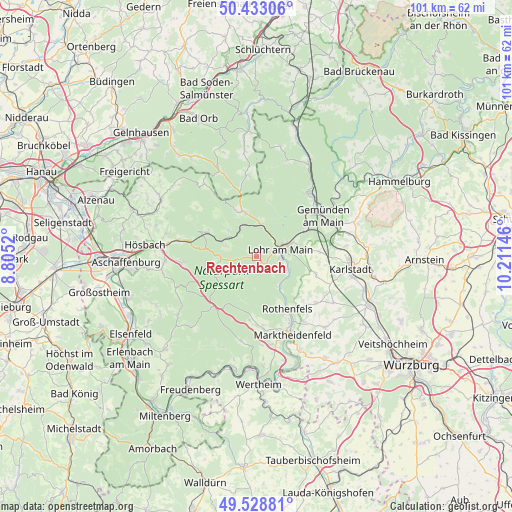 Rechtenbach on map