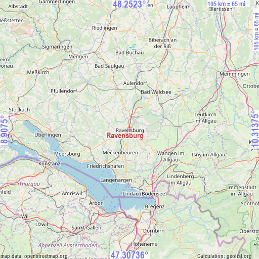 Ravensburg on map