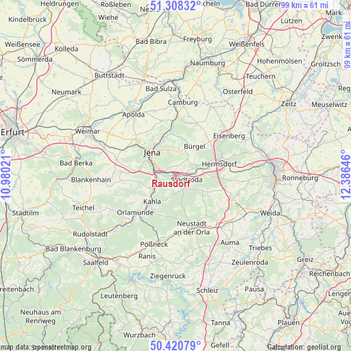 Rausdorf on map
