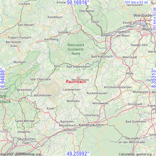 Raumbach on map