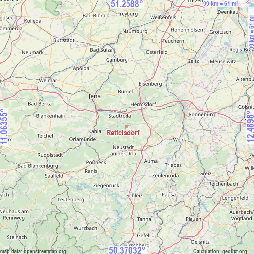 Rattelsdorf on map