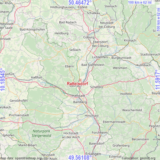 Rattelsdorf on map