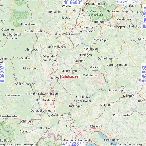 Ratshausen on map