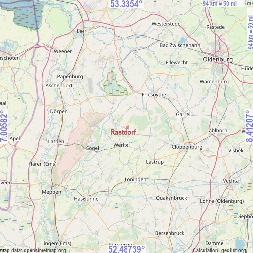 Rastdorf on map