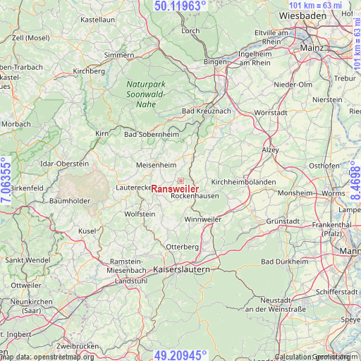 Ransweiler on map