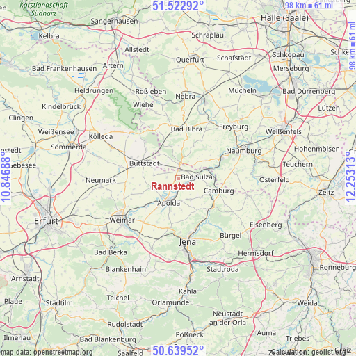 Rannstedt on map