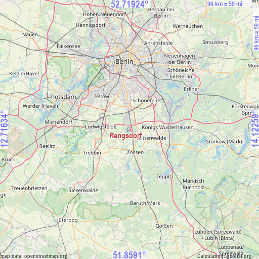 Rangsdorf on map