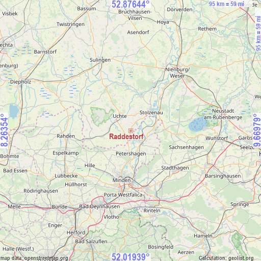 Raddestorf on map