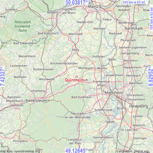 Quirnheim on map