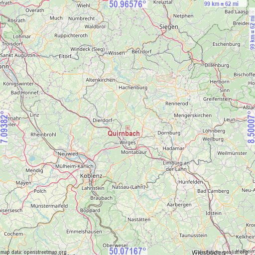 Quirnbach on map