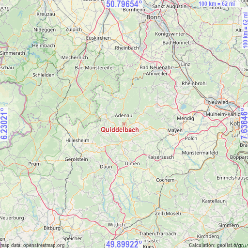 Quiddelbach on map