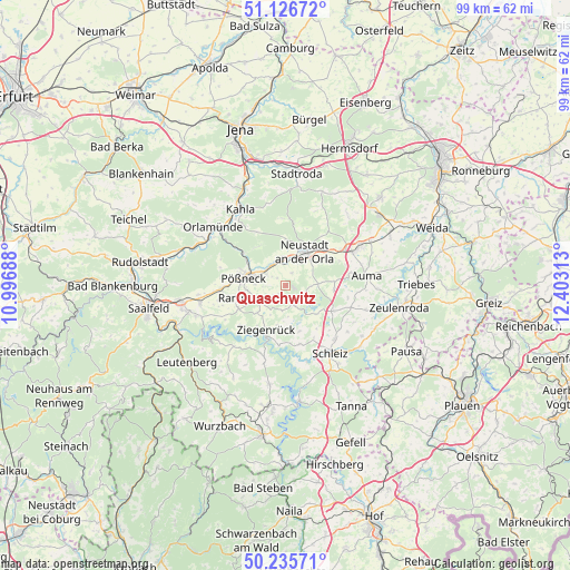 Quaschwitz on map