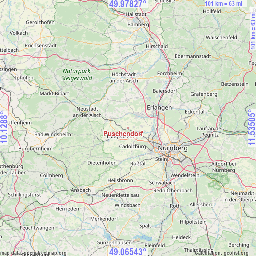 Puschendorf on map