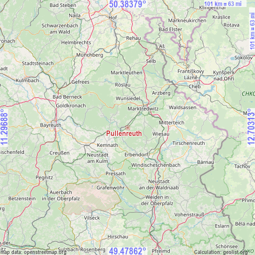 Pullenreuth on map