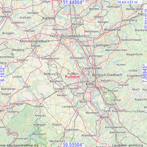 Pulheim on map