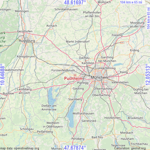 Puchheim on map