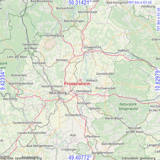 Prosselsheim on map