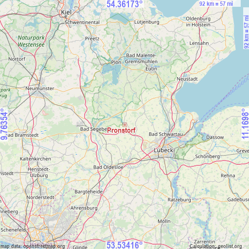 Pronstorf on map