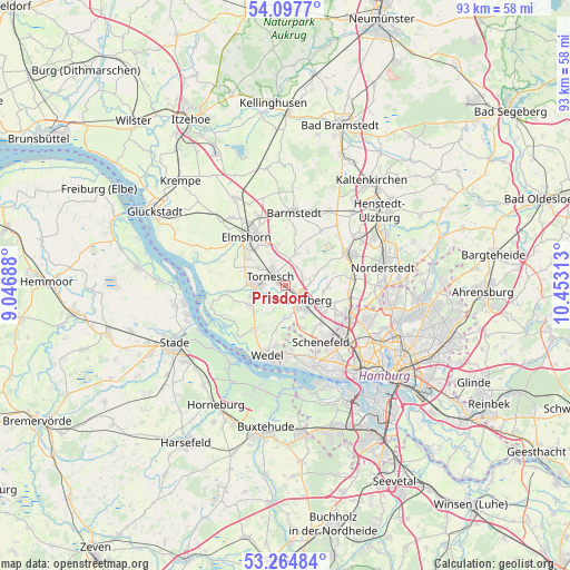 Prisdorf on map